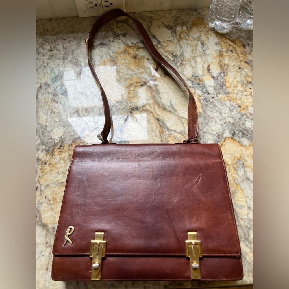 Roberta Di Camerino shoulder purse 70s leather - Picture 3 of 10